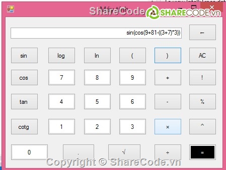 Ứng dụng Calculator,Chuyển trung tố sang hậu tố,Ứng dụng calculator dùng Stack,calculator,trung to sang hau to,calculator dung stack